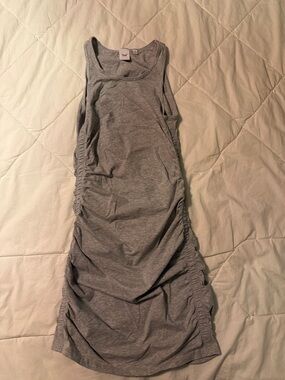 TNA Heather Gray Ruched Tank Dress